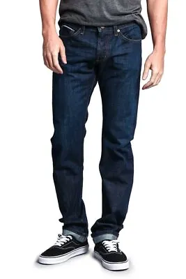 Men's Made In USA Straight Fit  Denim Premium Selvedge Jeans Pants  -M527SV-B1D7 • $24.95