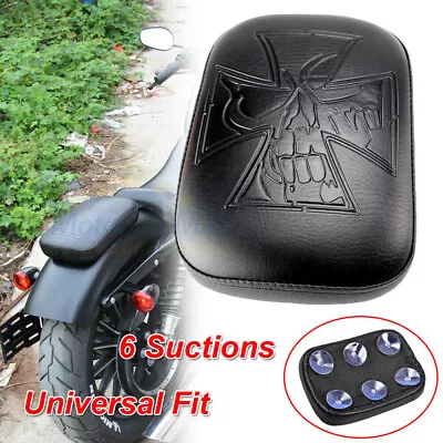 Motorcycle Cross Rear Fender Passenger Pillion Pad Seat 6 Suction Cup For Harley • $16.87