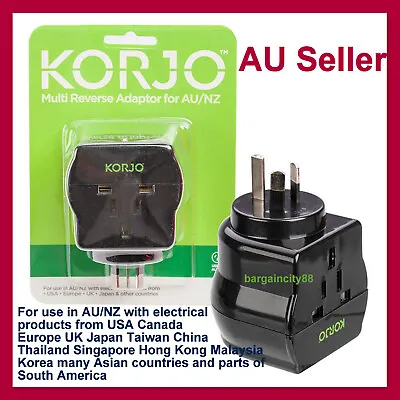$27.12 • Buy Australian Power Plug Adapter 3 Pin Reverse Converter (UK/US/EU Universal To AU)