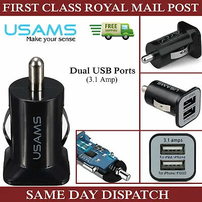 USAMS Dual USB 3.1A Car Charger Adapter For IPad Pro 11 12.9 2018 • £3.79