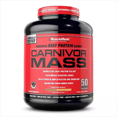 Carnivor Mass Anabolic Beef Protein Gainer Chocolate Peanut Butter 6 Pounds (P • $86.87