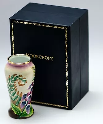 MOORCROFT ENAMEL  ~ Foxgloves Vase 95 Shape~ Philip Gibson Design • $260.48