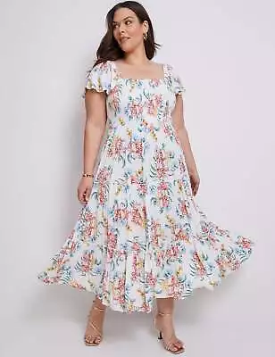 AU 22 - AUTOGRAPH - Plus Size - Womens Dress -  Woven Shirred Bodice Maxi Dress • $99.99