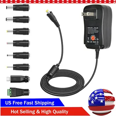 Universal AC To DC Adjustable Adapter Charger Power Supply Small Electronics 12W • $8.94