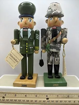 Lot Of 2 Camo Soldier 8” Nutcrackers Numbered Limited Edition 2009 W/Tags • $19.99