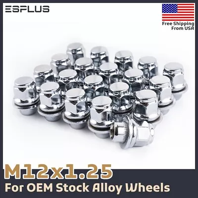 [20] Chrome Nissan/Toyota OEM Factory Style 12X1.25 Mag/Flat Seat Lug Nuts • $21.49