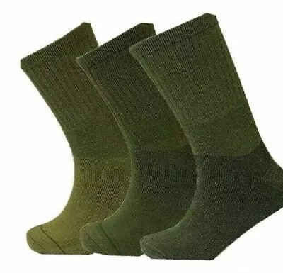 Mens Merino Wool Blend Military Work Boot Thick Thermal Winter Socks 2.8 Tog • £5.85