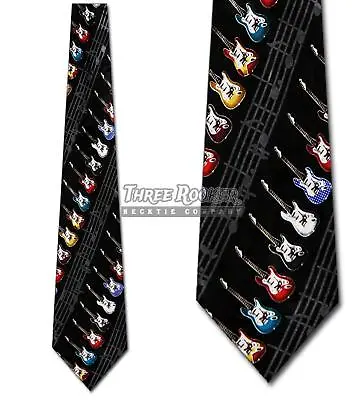 Guitar Tie Electric Neckties Mens Music Guitarist Neck Tie NWT • $12