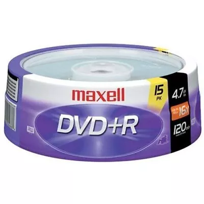 Maxell 639008 Dvd+r 4.7gb16x 15pk Spindle • $16.06