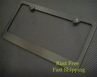 Plain Black-b Metal License Plate Frame Rust Free-for Nissan Mitsubishi Subaru • $11.99