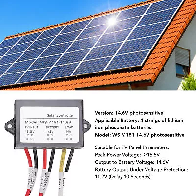 (14.6V)MPPT Solar Controller 150W 10A Photosensitive Night Load Output Solar New • $25.89