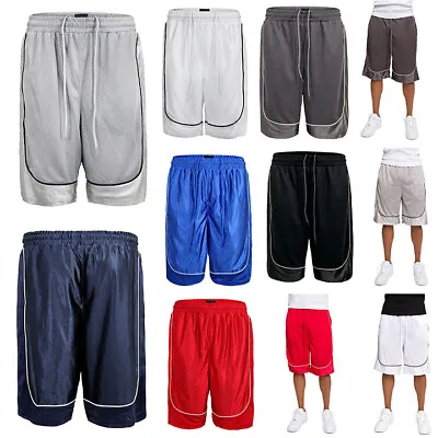 Victorious Men's Workout Athletic Gym Jersey Dazzle Mesh Basketball Shorts S~5XL • $22.99