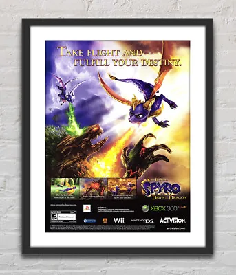 Spyro Dawn Of The Dragon PS3 PS2 XBOX 360 Glossy Promo Ad Poster Unframed G2258 • $14.98