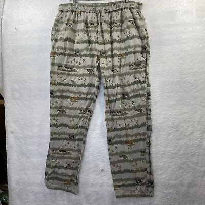 Flyshacker Men's XL Flannel Pajama Pants Elastic Waist Hunting Dogs Print • $6.97