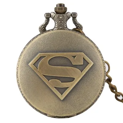 Steampunk Hero Style Quartz Pocket Watch Full Hunter Birthday Gifts For Kids Boy • $3.90