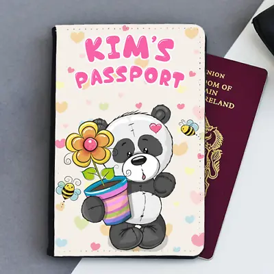 £9.99 • Buy Personalised Custom Panda Bear Girls Kids Children's Passport Holder Cover