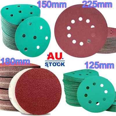 Sanding Discs Pads Sander Sheet Hook Loop Abrasive Sandpaper 60 80 120 - 320Grit • $25.79