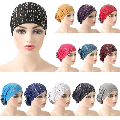 Women Flower Cancer Chemo Hat Muslim Hijab Hair Loss Head Scarf Turban Cap Wraps • $6.22