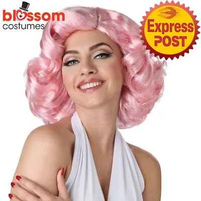 W992 Pink Hollywood Glamour Celebrity Marilyn Monroe Bombshell 1950s Costume Wig • $21.75
