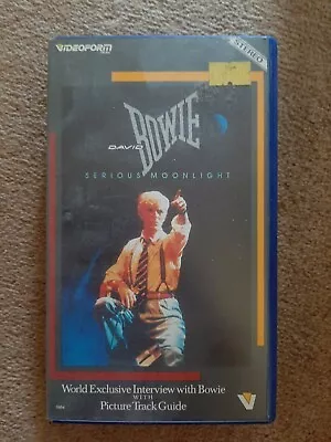 £1 • Buy RARE VHS - David Bowie Serious Moonlight - World Exclusive Interview With Bowie