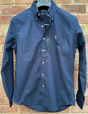 Ralph Lauren Navy Slim Fit Oxford Shirt - 100% Cotton • £30