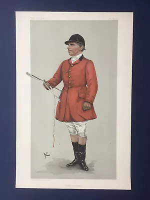 Original 1903 Vanity Fair Print Of Sir Robert Rodney Wilmot - Red Coat Huntsman • £16.99