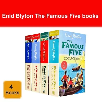£15.88 • Buy Enid Blyton The Famous Five 3 Books In 1 Series 4 Books Set 12 Story Collection