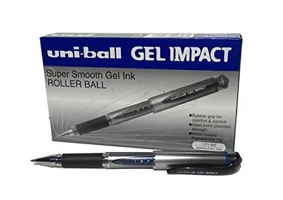 Uni-Ball 219006000 UM-153S Signo Impact Gel Pens With Rubber Grip Blue Gel 1m • £27.34