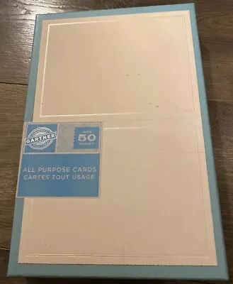 4.25 X 5.5  Blank White Fold Over Greeting Cards & Envelopes Set Of 50 Gartner • $6.51