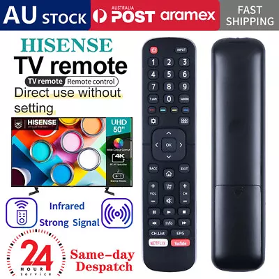 For HISENSE TV Remote EN2B27 Control EN-2B27 RC3394402/01 3139 238 NETFLIX New • $6.90