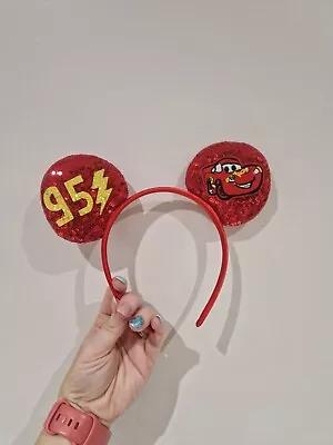 Disney Lightning McQueen Ears Headband - Cars - Mickey Mouse - No Bow • £9.50