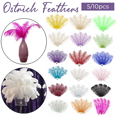Large Ostrich Feathers Christmas Party Ornament Costume Craft Long Plume 35-60cm • £48.39