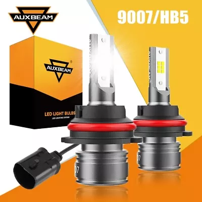 AUXBEAM 9007 HB5 LED Headlights Dual Beam Conversion Kit 6500K White High Power • $32.99