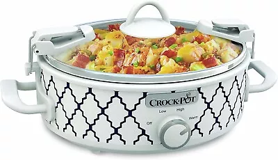 Crockpot 2.5-Quart Mini Casserole Crock Slow Cooker White/Blue • $40.30