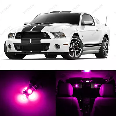 9 X Pink LED Interior Light Package For 2010 - 2014 Ford Mustang + PRY TOOL • $11.99