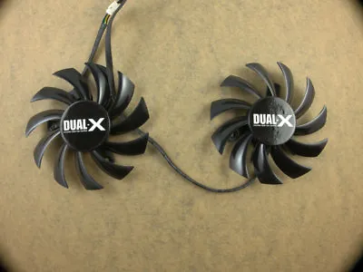 Pair Fans Cooler Fan For Sapphire Radeon HD6950 HD7790 HD7850 FD7010H12S 75mm • $11.29