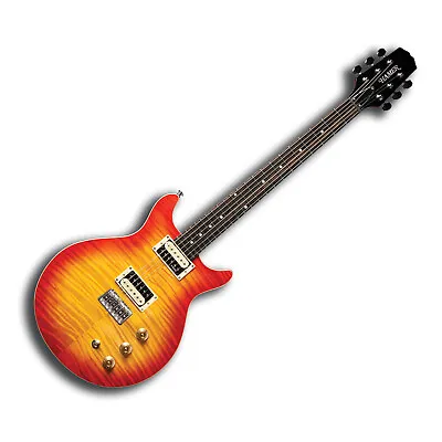 Hamer Sunburst Electric Guitar Cherry Sunburst Flame Maple Top PRO-SCM Setup • $1399
