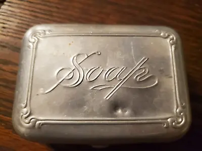 Vintage Travel Soap Dish Aluminum Hinged Lid - Unbranded • $24