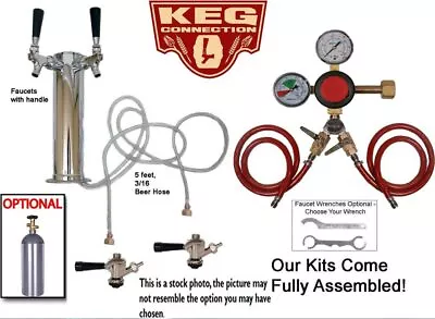 2 Faucet Tower System Homebrew Kegerator Keezer Kit Party • $309.90