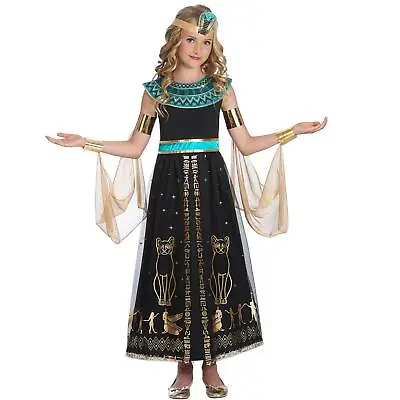 Girls Ancient Egyptian Queen Cleo Pharaoh Historical Book Fancy Dress Costume • £18.43