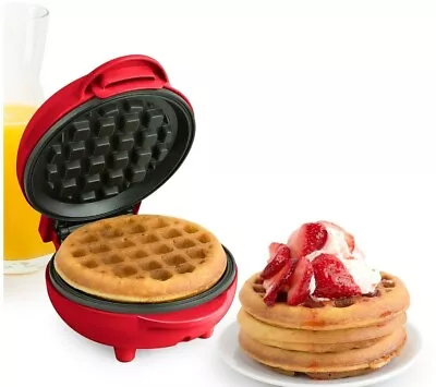 NEW! Nostalgia My Mini Personal Electric Waffle Maker 5  - Red • $7.49