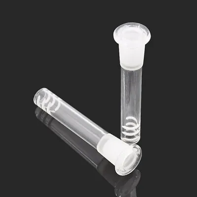 2PCS 5inch 14mm Clear Glass Downstem Male Pipes Stem For Bong Water Pipes Hookah • $11.02