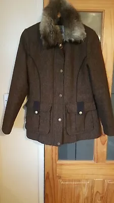 Jack Murphy Field Coat Brownblue Tweed Size Small Wool • £50