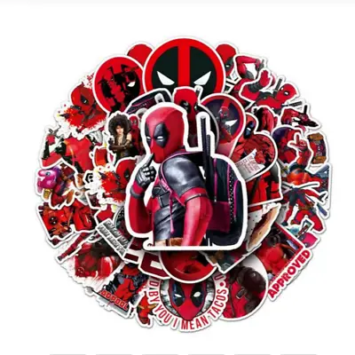 50 Marvel Deadpool Dead Wall Sticker Stickers Bomb Laptop Vinyl Decals Decal F • £5.85