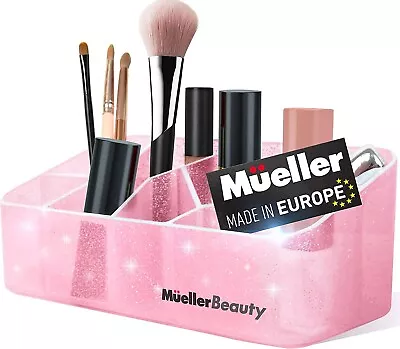 Makeup Organizer Countertop Cosmetic And Jewelry Storage Organizer Pink Sparkle • $7.27