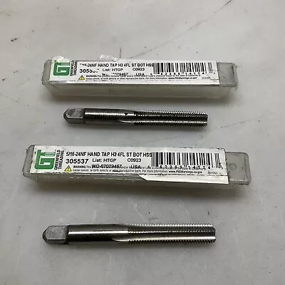 2 Pk. Greenfield Threading Straight Flute 5/16”-24 4 Flutes 305537 • $14