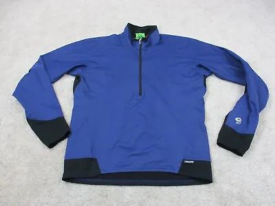Mountain Hardwear Jacket Adult Large Blue Rain Windstopper Zip Outdoor Men USA * • $39.99