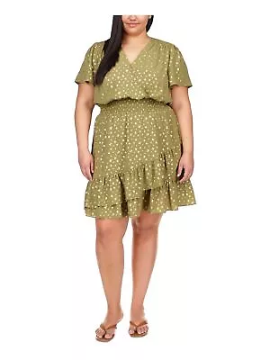 MICHAEL MICHAEL KORS Womens Green Unlined Hook And Eye Closure Dress Plus 1X • $19.99