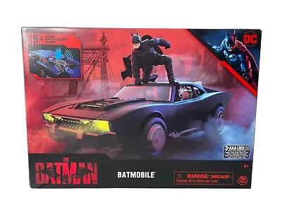 The Batman 2022 Batmobile With 4” Batman Figure Lights And Sounds NEW IN BOX • $199.99