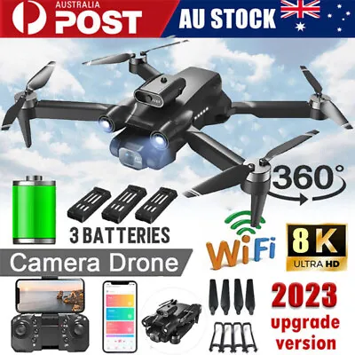 $85.99 • Buy 8K 5G WiFi FPV Drone With HD Camera GPS RC Quadcopter Brushless Follow Me Drones